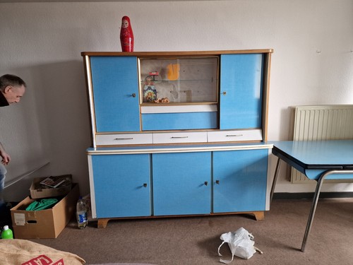 Buffet formica design bleu - buffet,