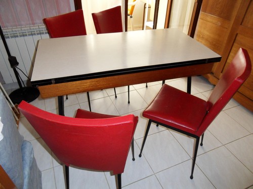 Table chaises vintage - et,